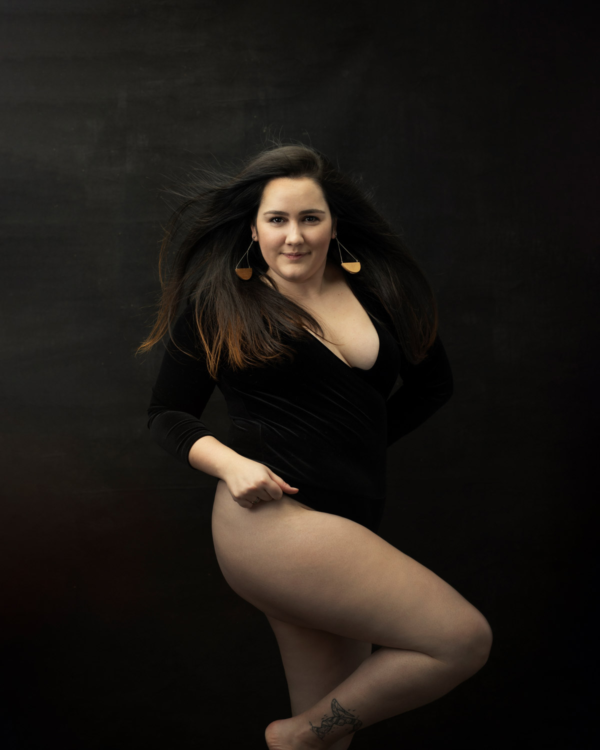 Portrait of a woman plus size.