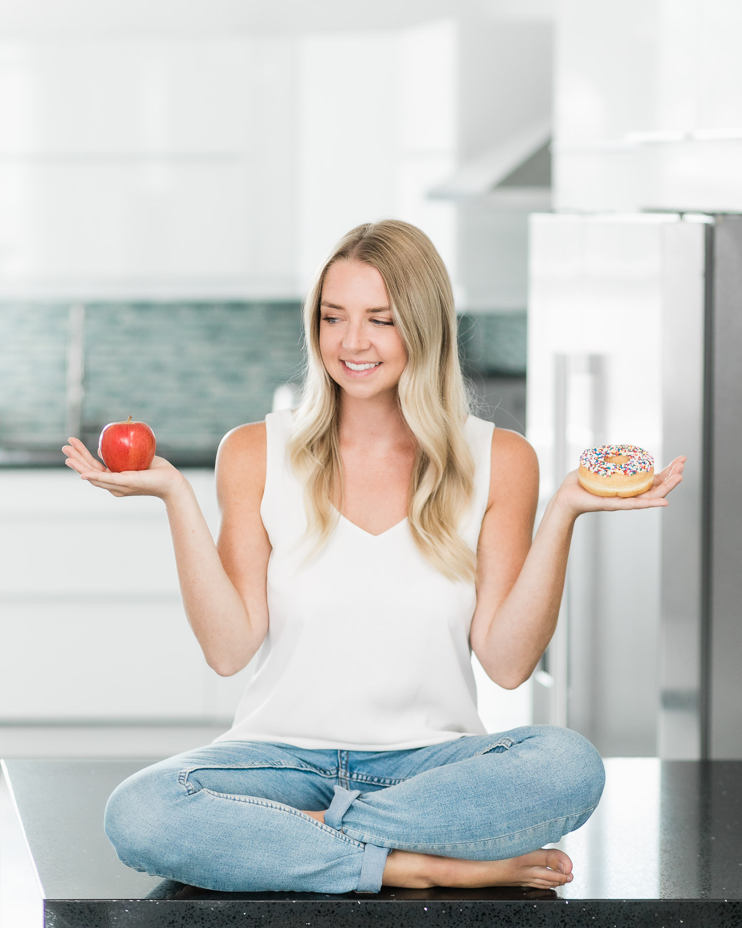 dietitian fun personal branding session in the kitchen