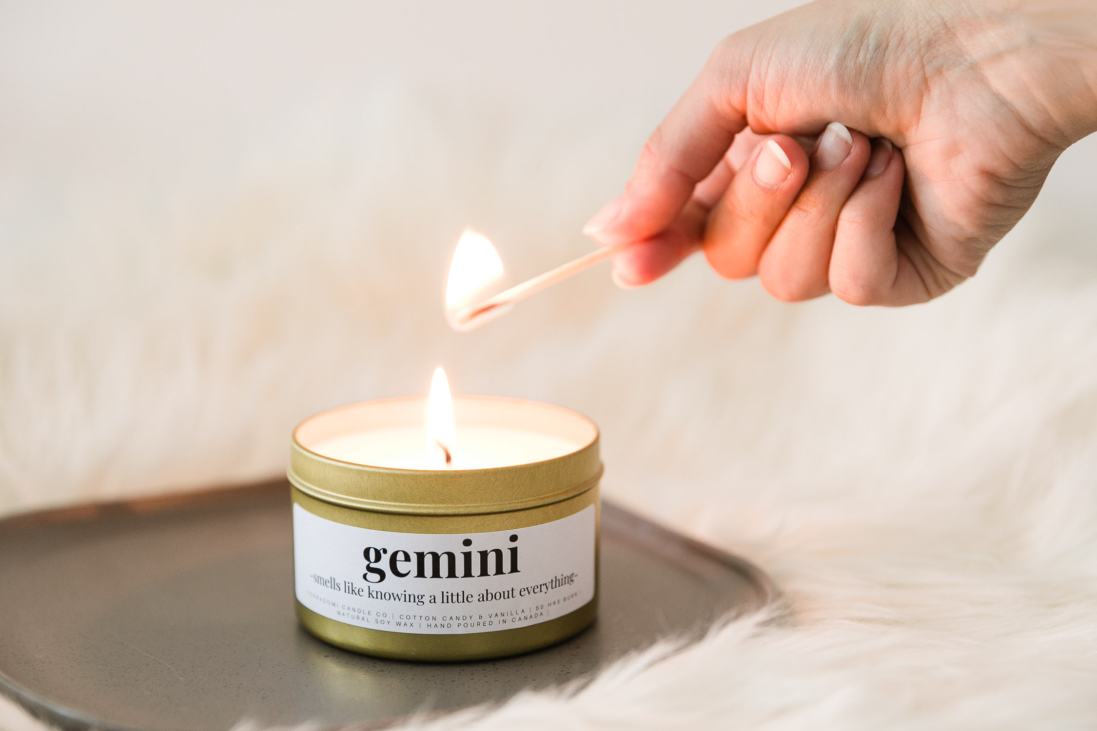 Lifestyle candle photography