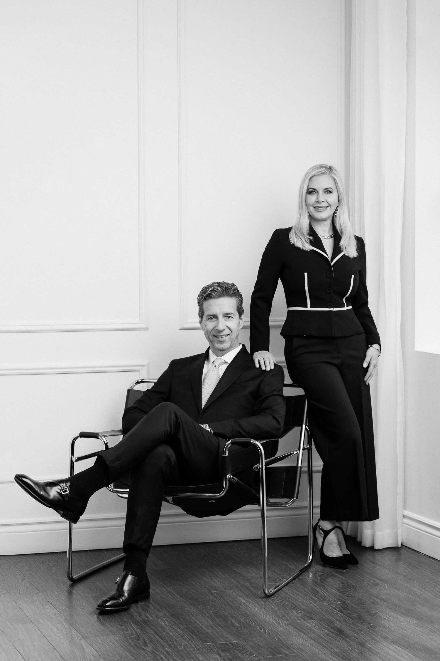 Business portrait of realtor couple